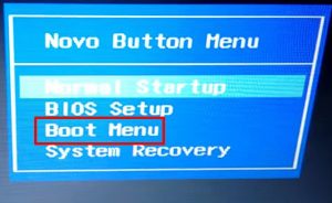 Menu rozruchowe tzwe Boot Menu - Lenovo G50